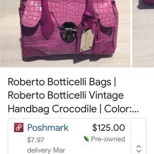 Roberto Botticelli Vintage Croc Satchel